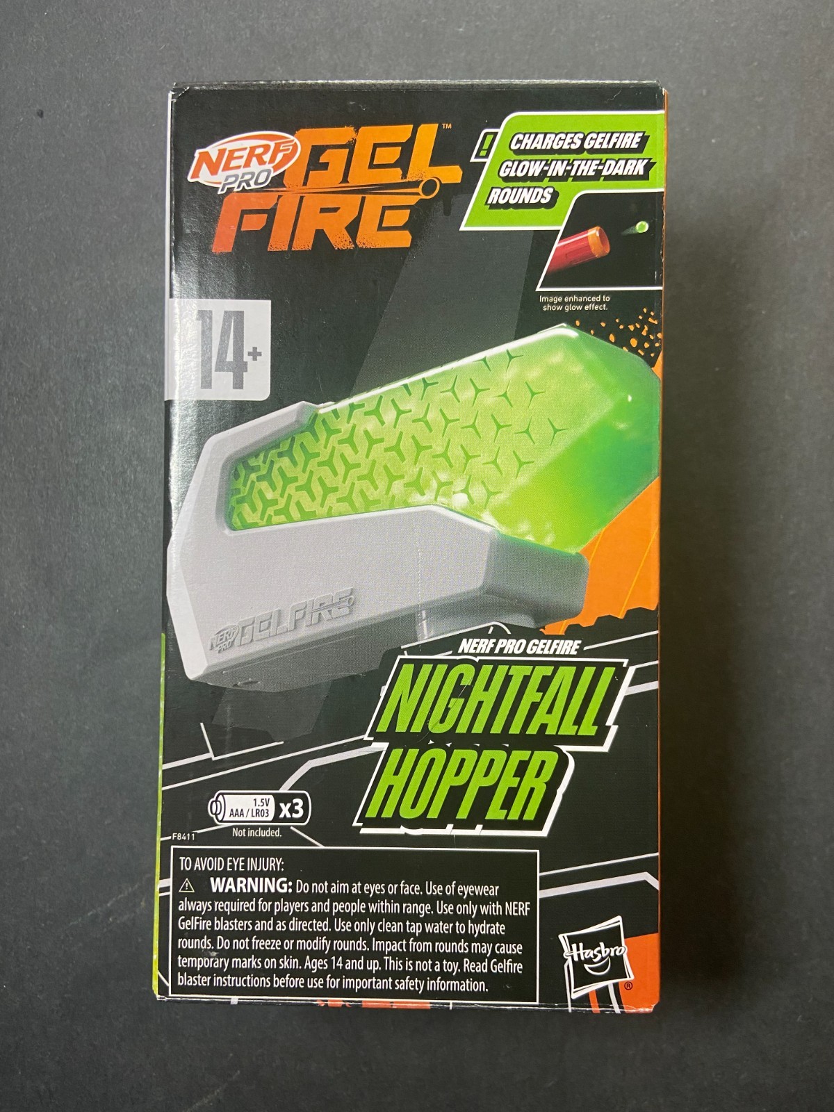 NERF Pro Gelfire Nightfall Hopper Glow In The Dark 5,000 Rounds Hasbro NEW