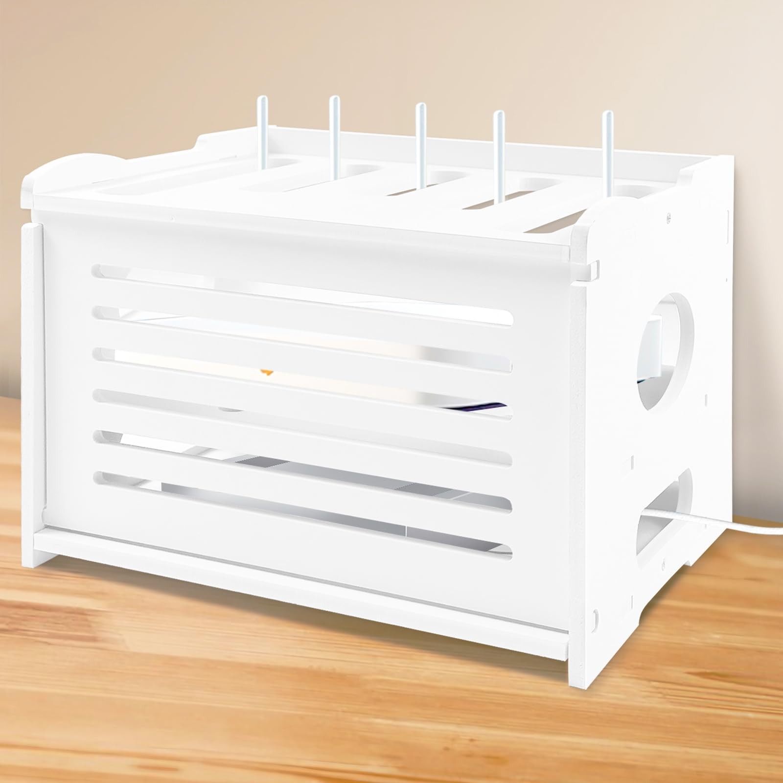 Upgrade Router Shelf Storage, Networking Router Stand, Freestand & Wall Mount...