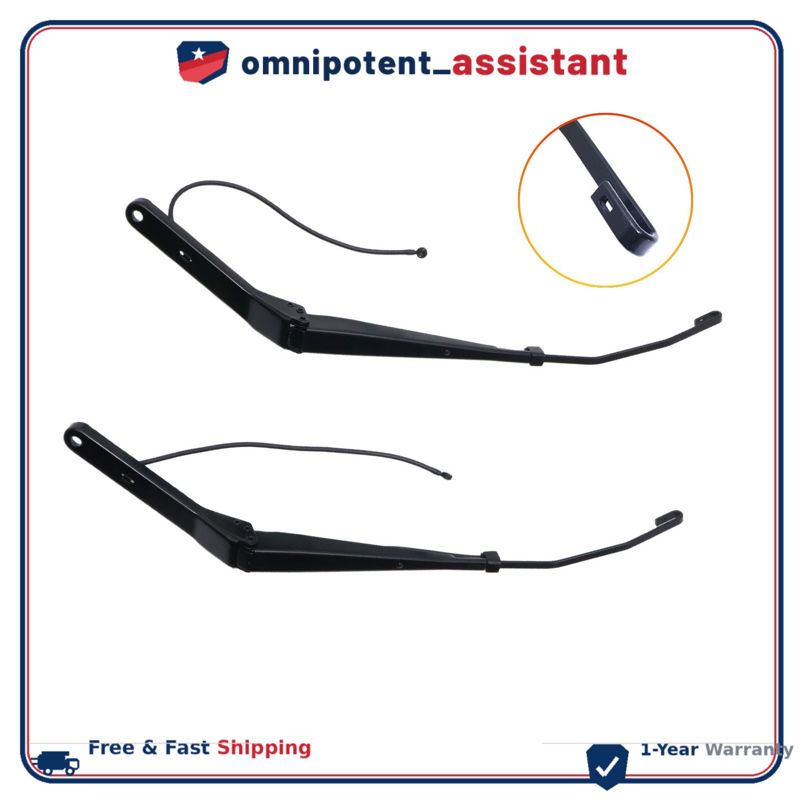 Front Windshield Wiper Arm Left Right Side For 2008-2014 Volvo VNL Models