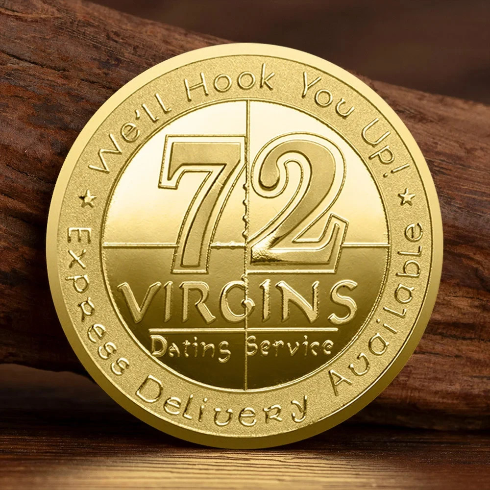 Marine Corps 72 Virgins Dating Service Challenge Coin Military Veteran Gift