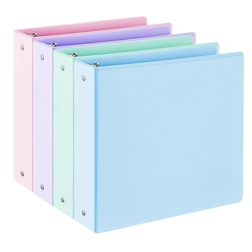 2'' 3-Ring-Binder with Pockets, 450 Sheets Capacity, 2 inch Binders fits 2-inch