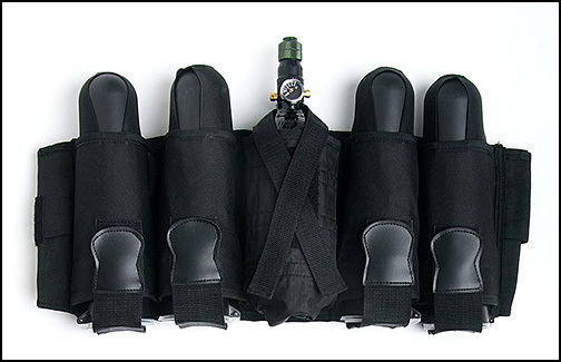 PAINTBALL 4+1 Pod Ejector Tank Pack Harness WITH 4-130 Round Pods NEW