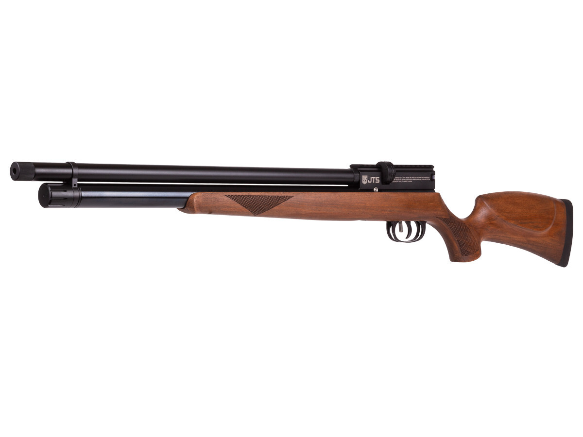 JTS Airacuda PCP Air Rifle: 0.25 Caliber Sidelever Repeater, Hardwood Stock
