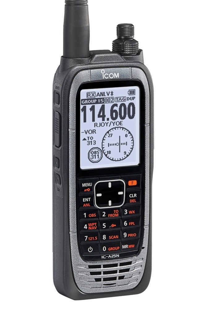 New ICOM A25N NAV/COM GPS Bluetooth Transceiver