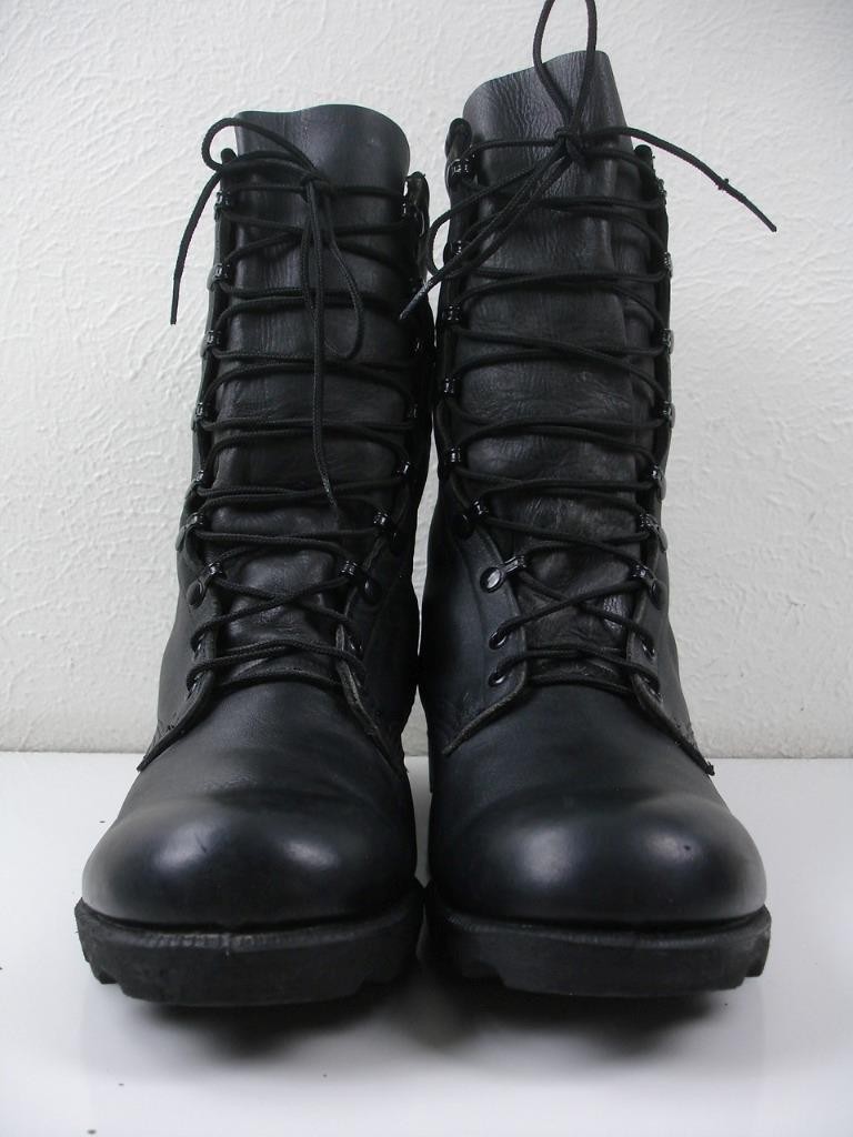 Men's 11 W Ro-Search Wellco Boots Jump Black Leather Military Combat 4-97 1997
