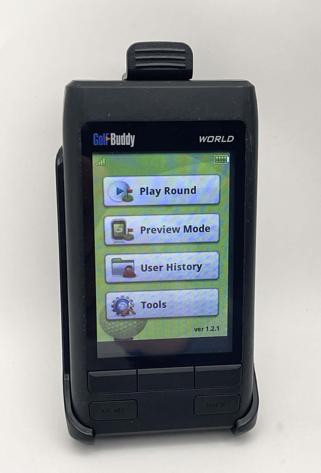 Golf Buddy World DSC-GB400 GPS Rangefinder Unit W/ Mount Clip Excellent