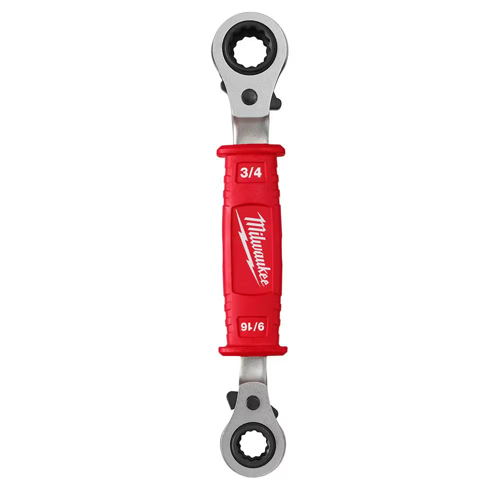 Lineman'S 4-In-1 Insulated Ratcheting Box Wrench