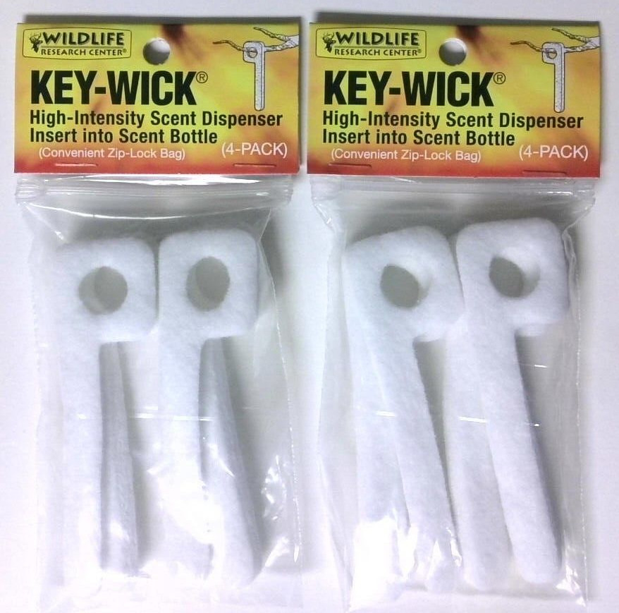 Wildlife Research Key-Wick Scent Absorbing Wick 2 Packages Lot Of 8 Pieces New
