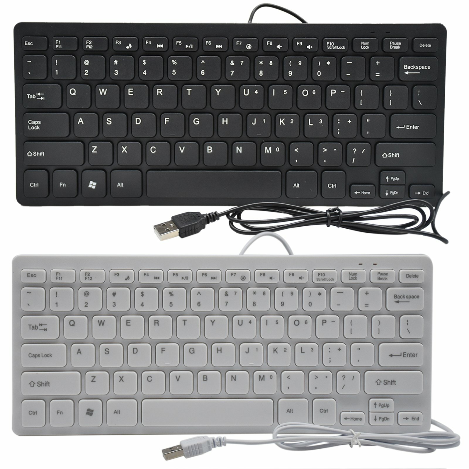 Ultra-Thin Wired USB 2.0 Keyboard Universal Portable 78 Keys Mini Keyboard