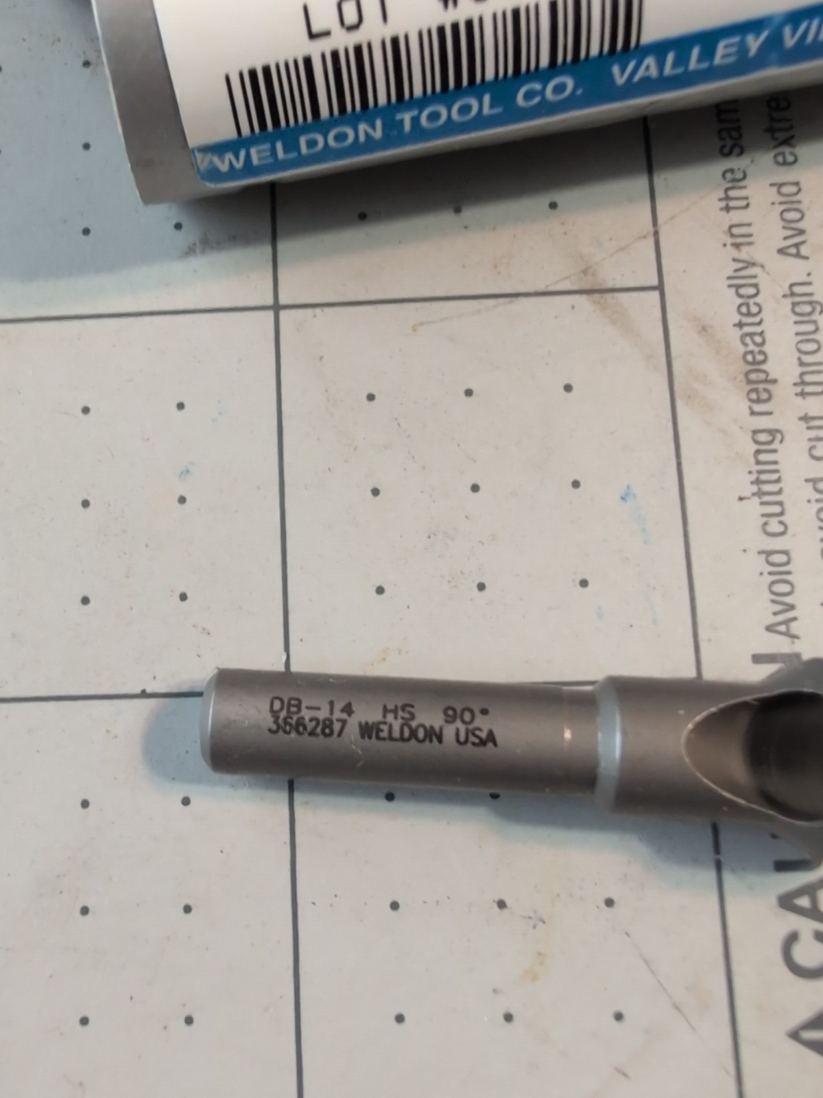 WELDON DB-14 90° 5/32" to 13/32" Deburring Tool New