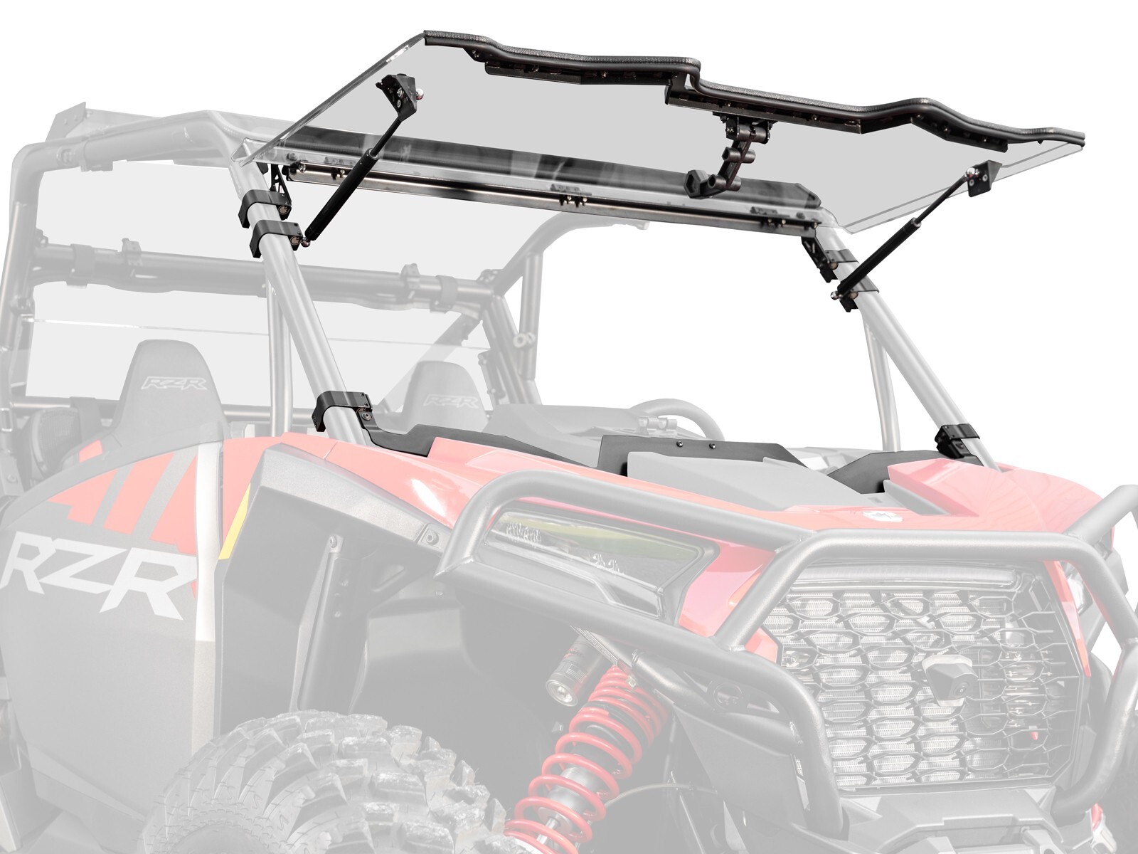 SuperATV Standard Polycarbonate Flip Windshield for Polaris RZR XP (2024+)