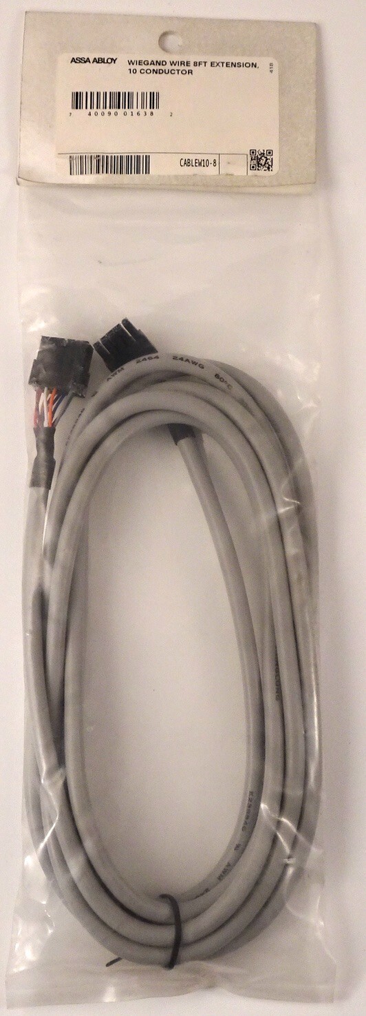 HES CABLEW10-8 Wiegand Wire 8 Ft Extension, 10 Conductor, Molex Connectors, NEW