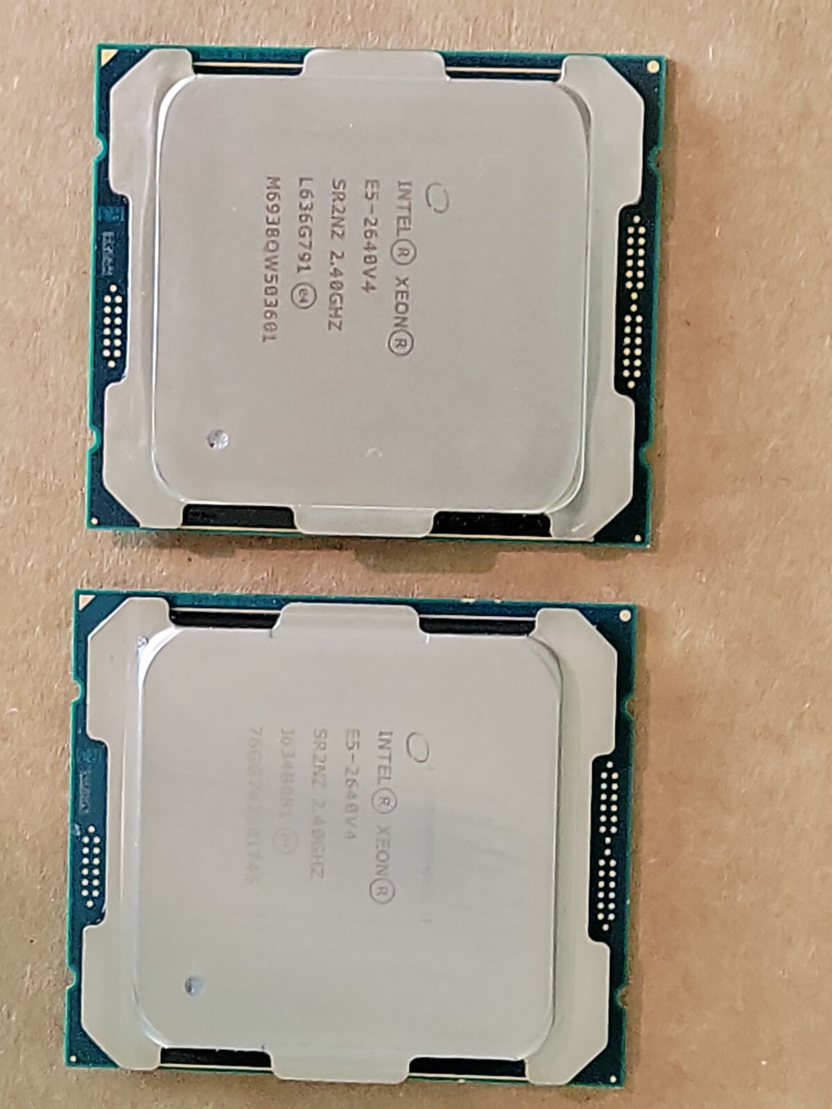 MATCHED PAIR INTEL XEON 10 CORE E5-2640 V4 @  2.40GHz CPUs - SR2NZ