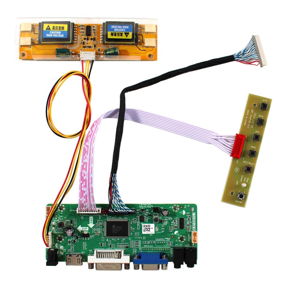 HDDVI VGA LCD Controller Board For  17" LTM170E8 19in LTM190E4 1280x1024 LCD