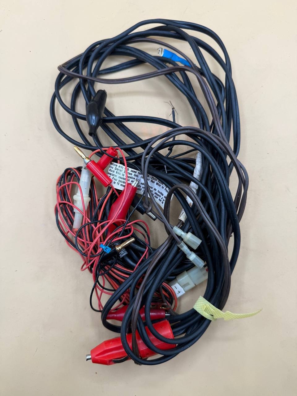 Lot of Automotive Power Cables Leads Alligator Clips Fuse Holder Wiring RE