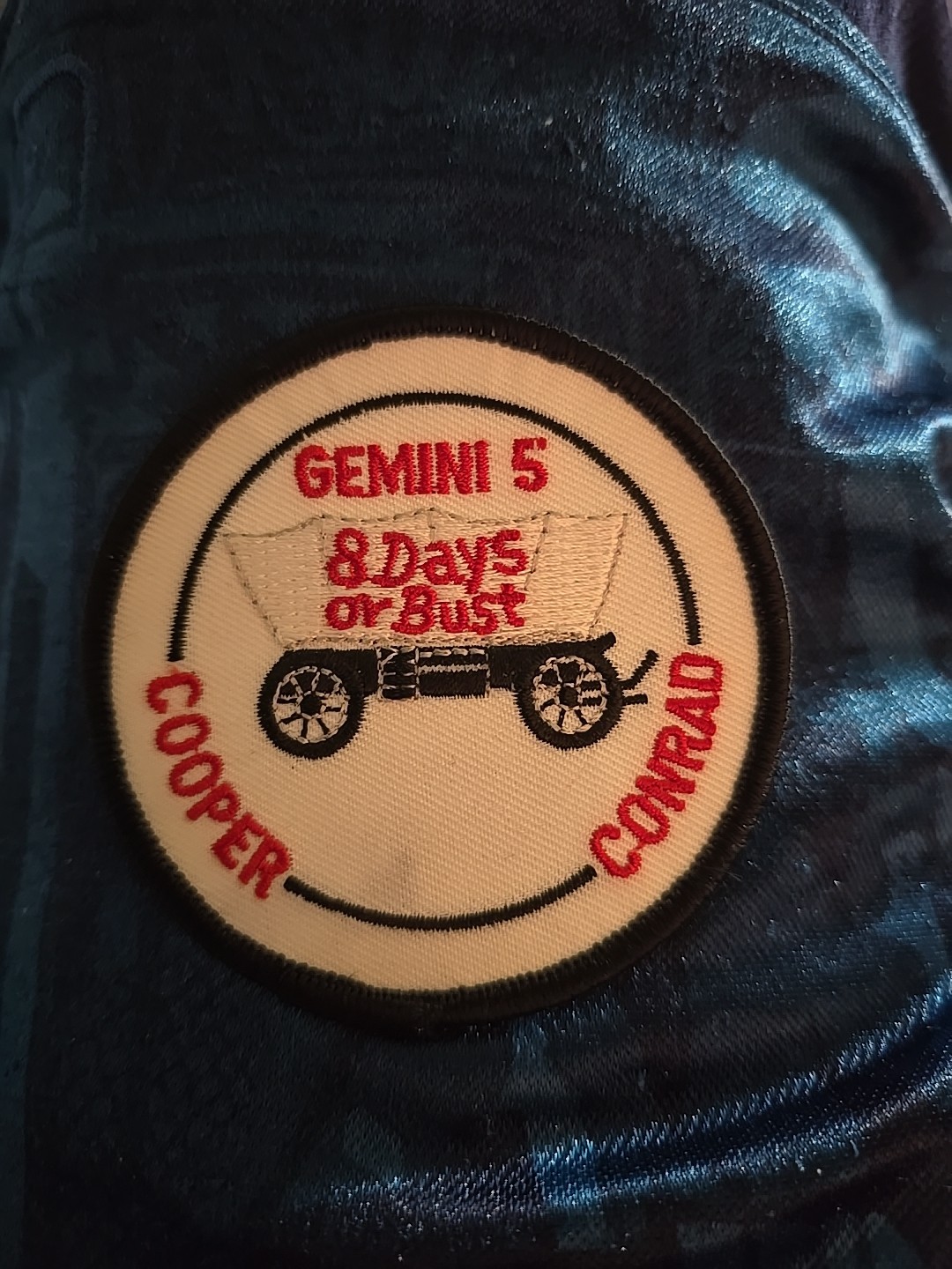 Vintage NASA Program Gemini 5 8 Days Or Bust Cooper Conrad Patch