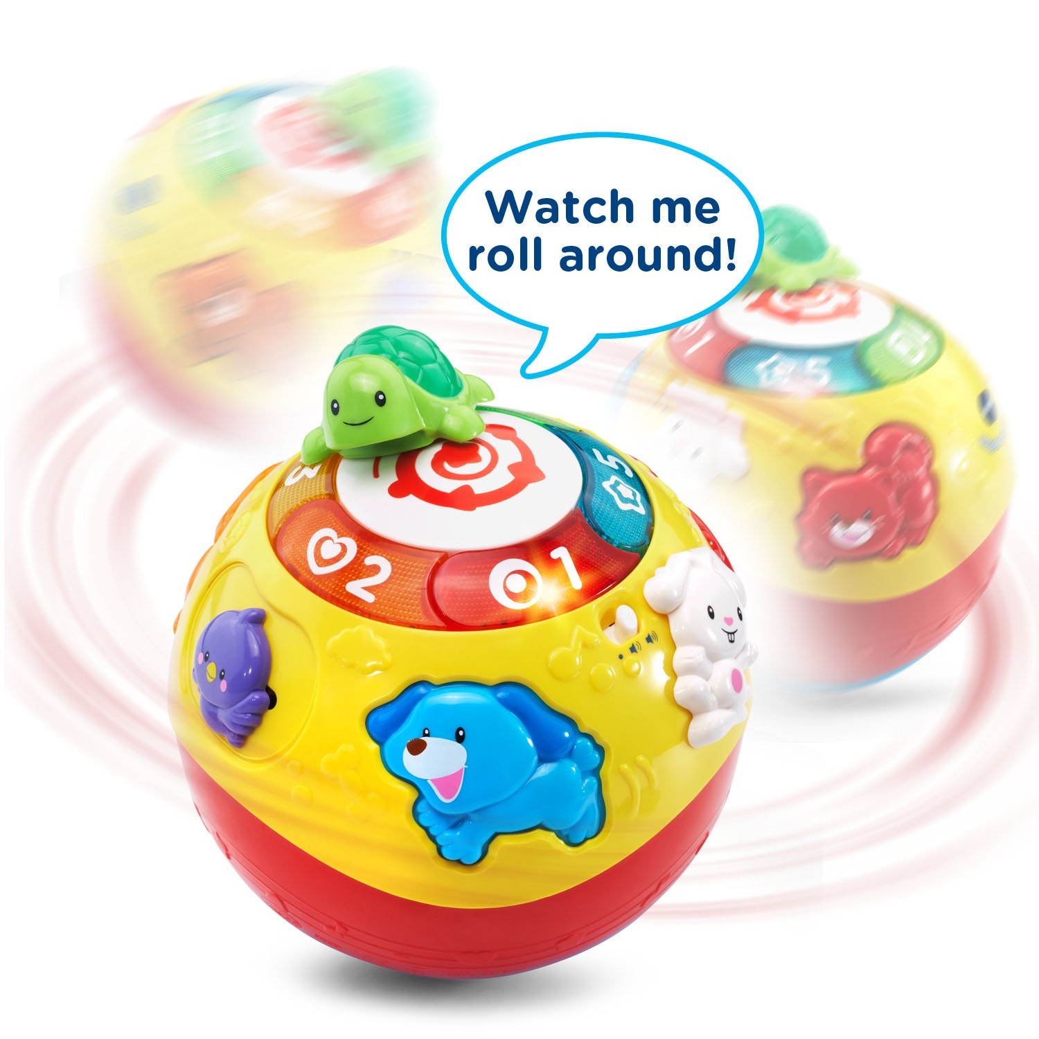 VTech Wiggle & Crawl Ball, Multicolor - Interactive Baby Toy, 6+ Months