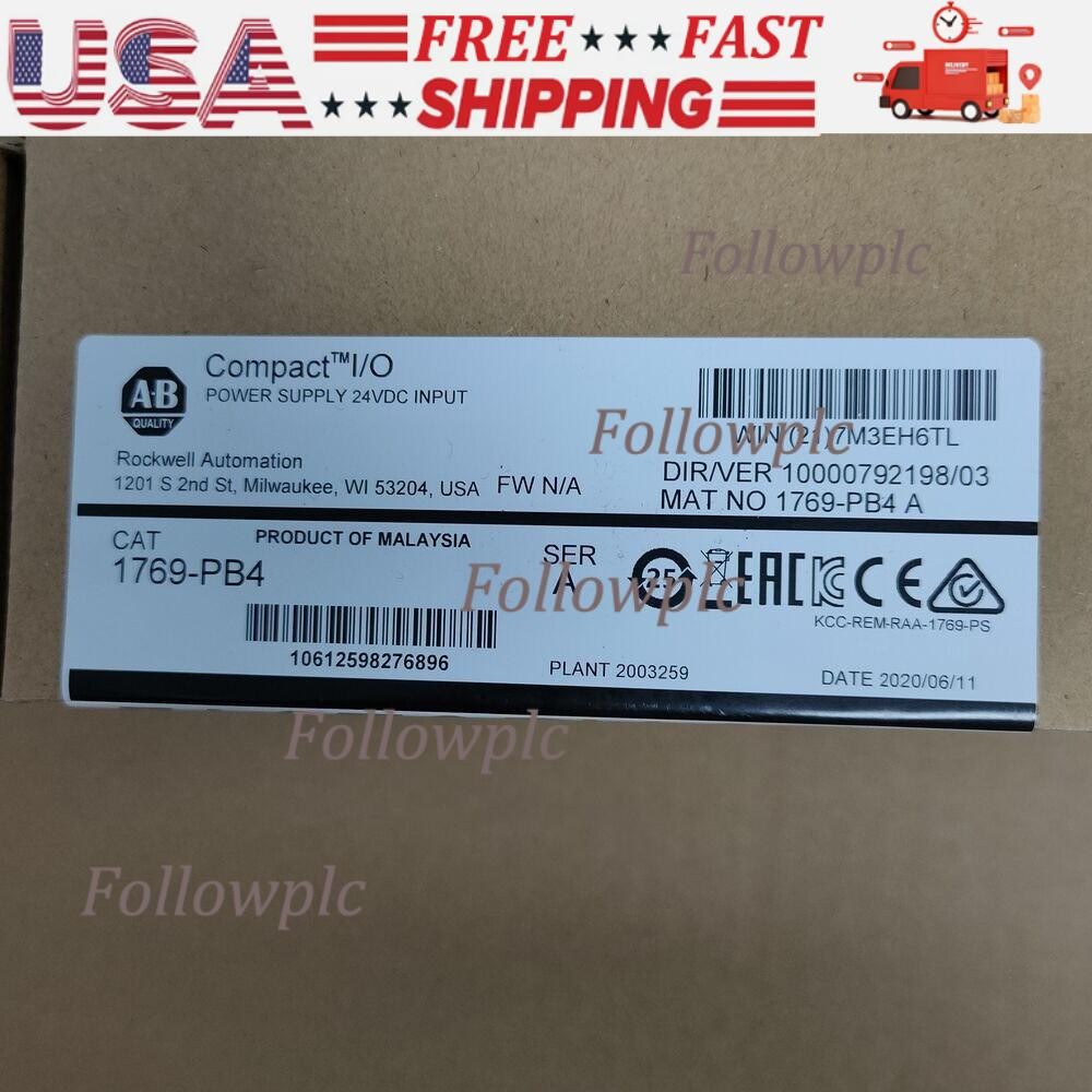 New Factory AB 1769-PB4 SER A CompactLogix Power Supply 1769PB4 US Free Tax