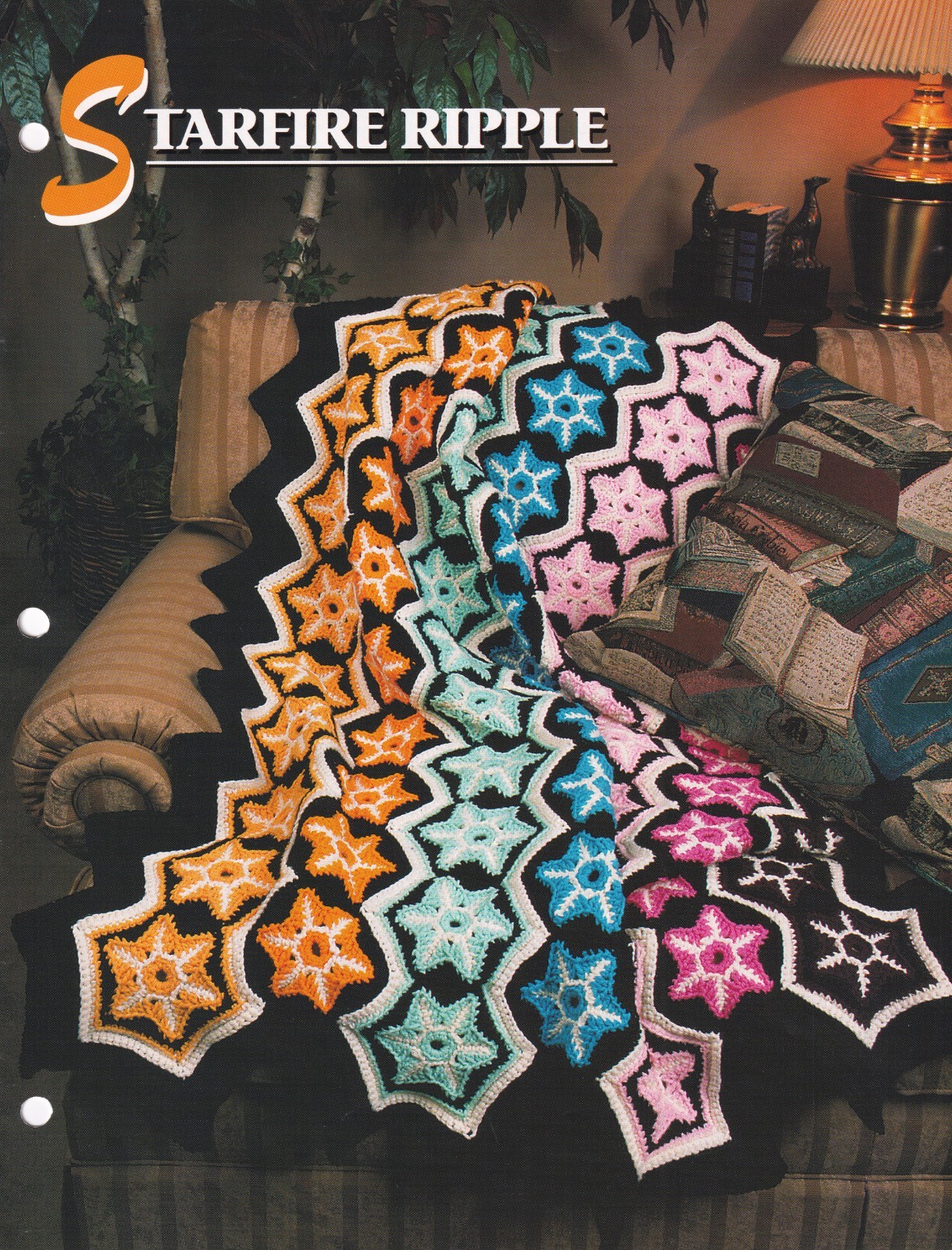 Crochet Afghan Pattern STARFIRE RIPPLE Instructions Annie's