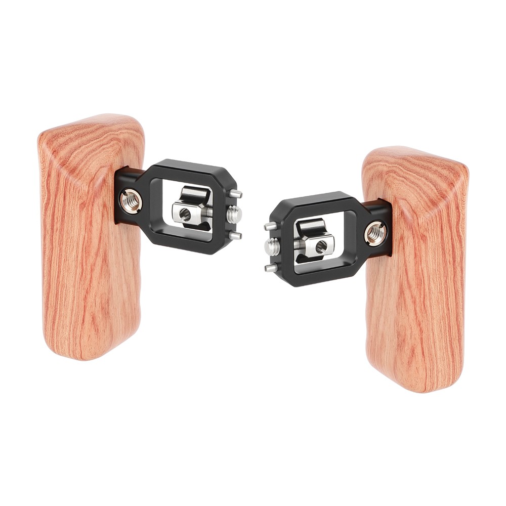 CAMVATE Pair Wooden Handgrip Left Right Handle with Anti-Twist 1/4"-20 Mount