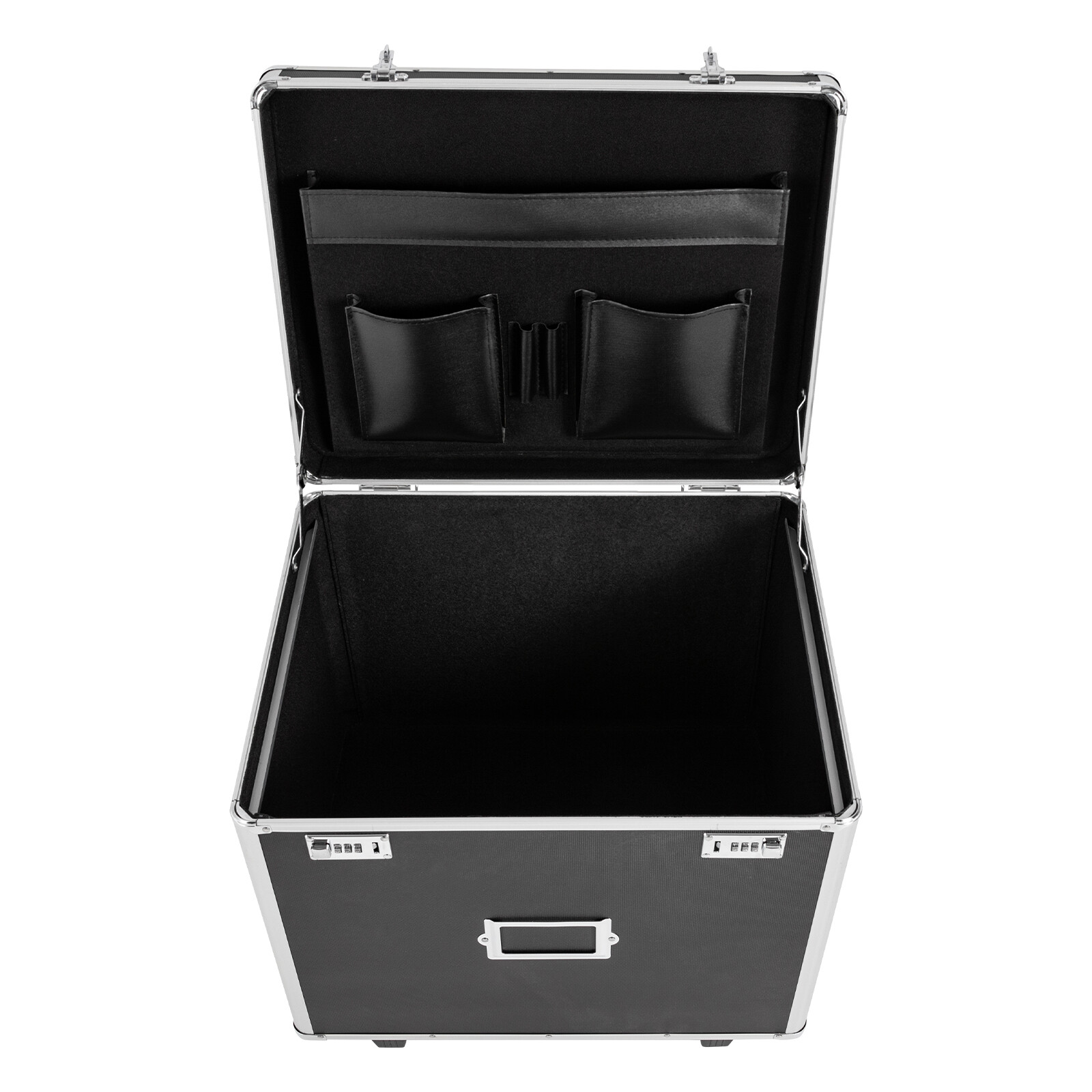 Aluminum Alloy File Lock Box Locking Mobile Business Case Hand pull File Case
