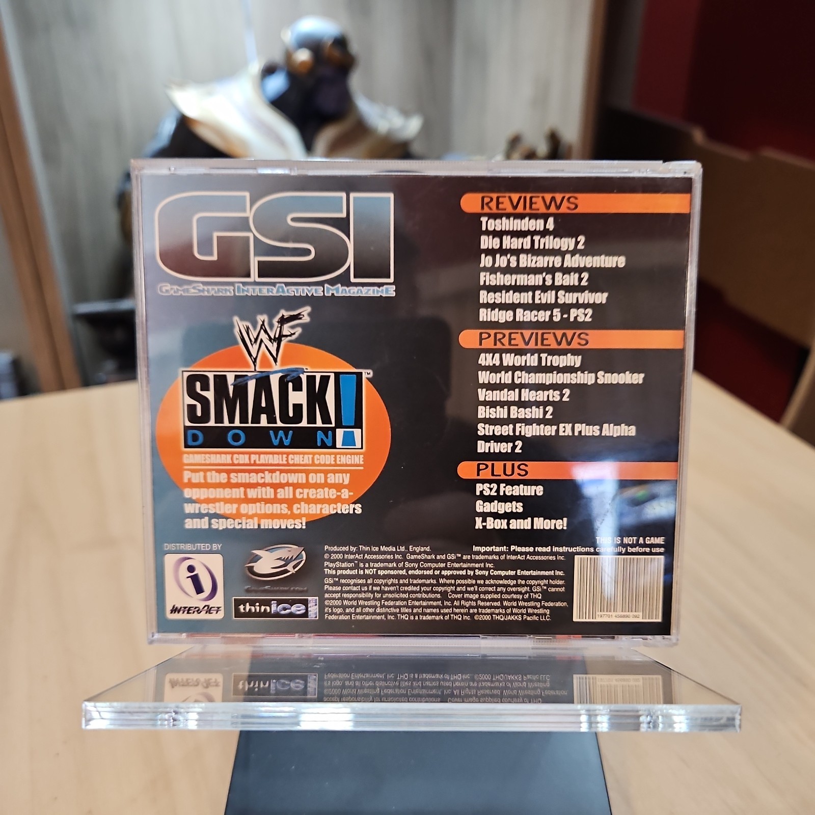 GameShark Cheat Code Engine Interactive Magazine CD-ROM WWF SmackDown 2001