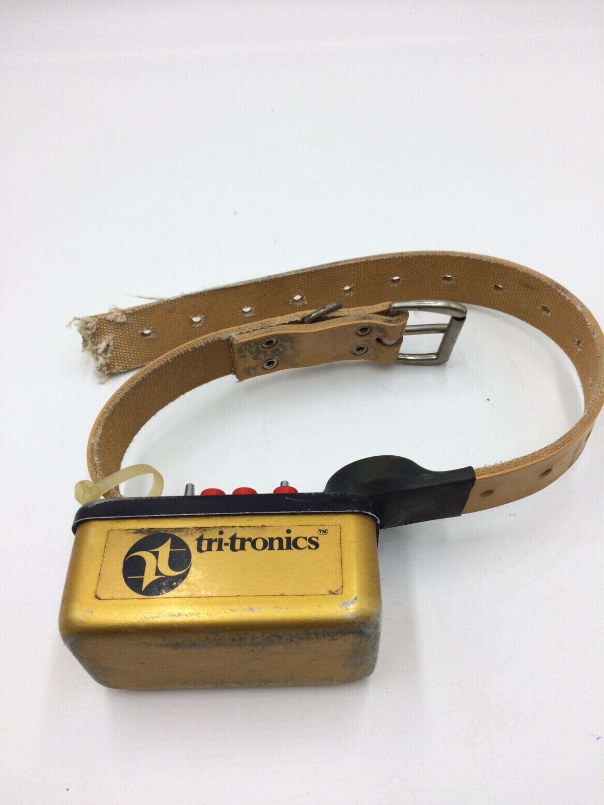 Tri-Tronics Shocking Dog Collar,Gold,Untested,Parts or Repairs,B