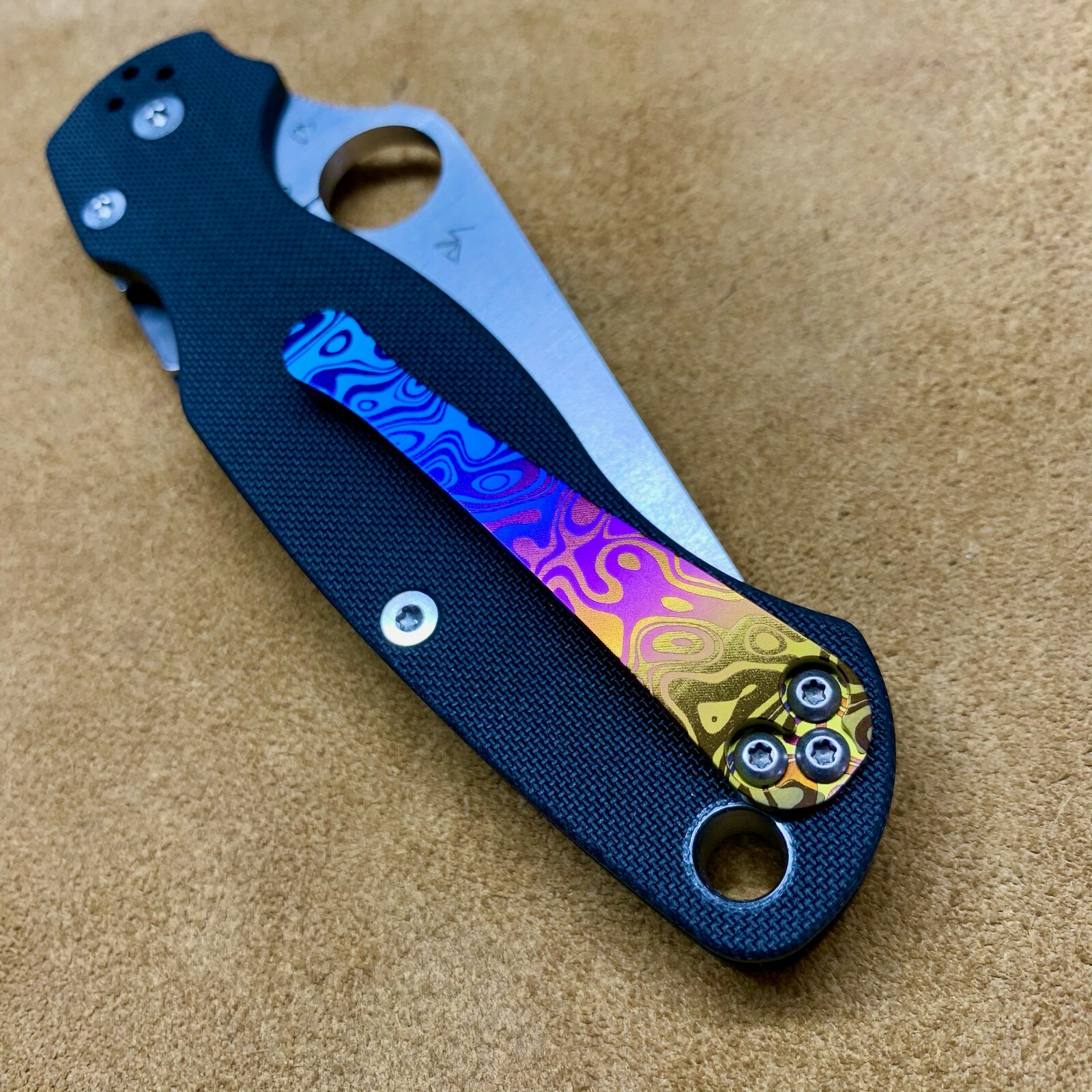 Titanium 3d Milled Clip (NO KNIFE) for Spyderco Paramilitary 2 C81GP2 -15 colors