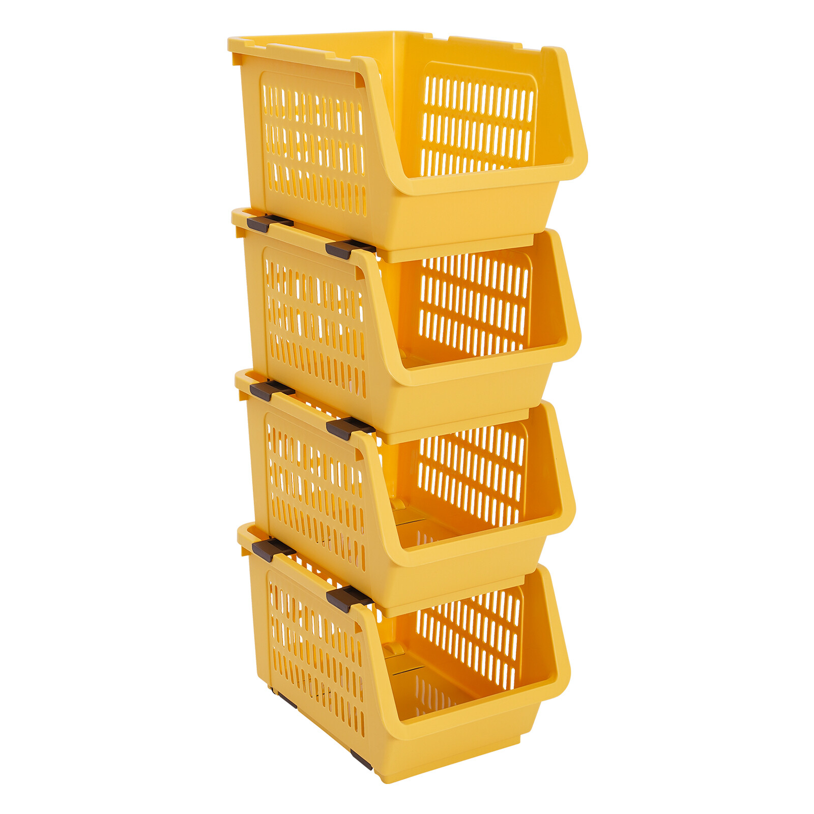 Stacking Storage Baskets Movable PP Storage Bins For Kitchen Bedroom Basket Kits