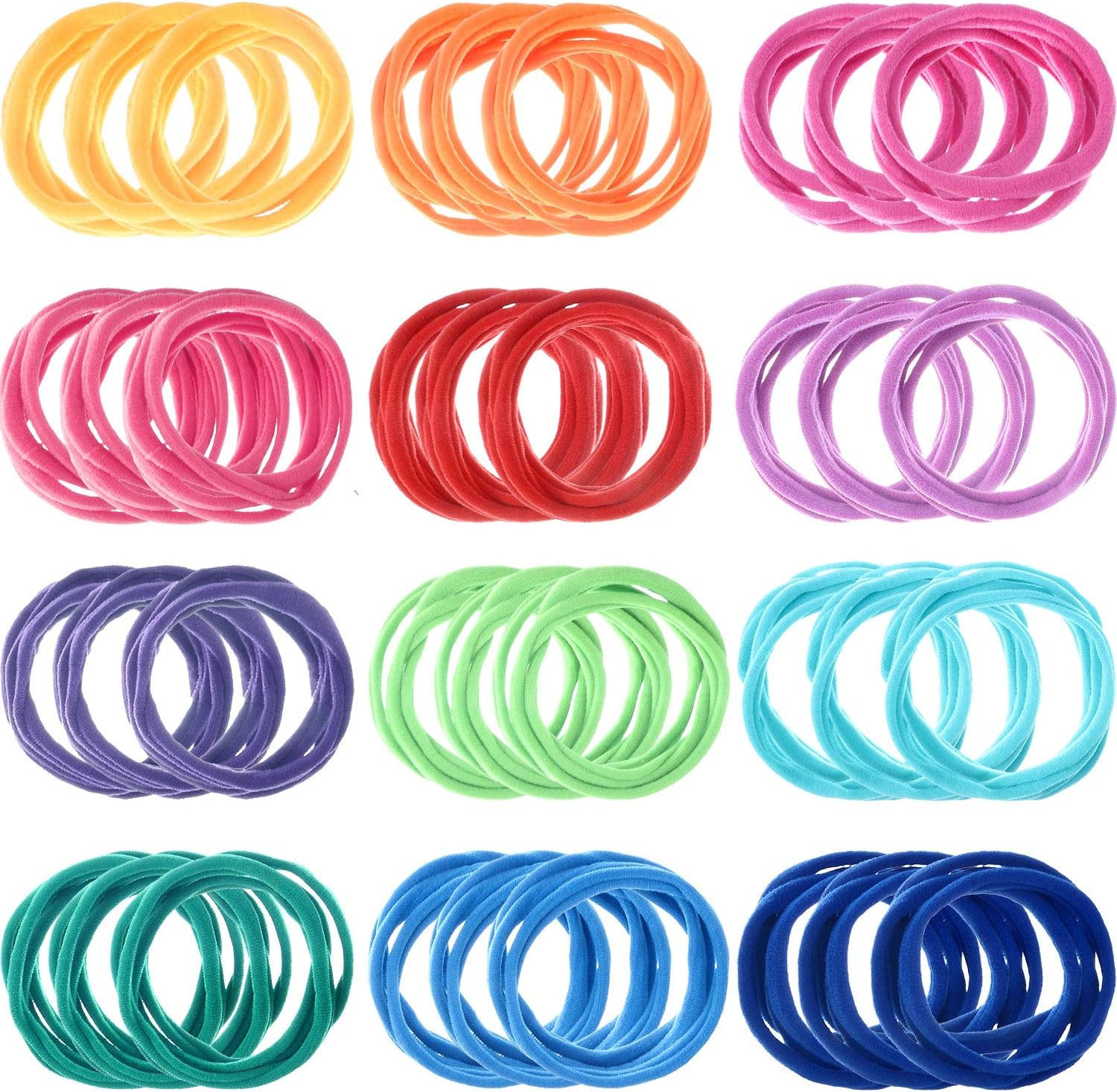 96 Pcs Potholder Weaving Loom Loops Kit 7 Inch Elastic Rainbow DIY Craft - US