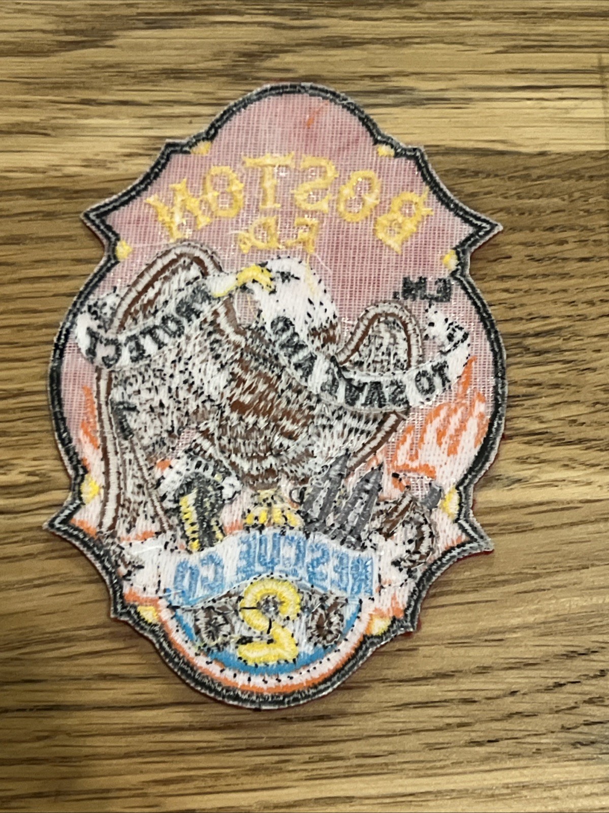 Vintage Obsolete Fire Dept Patch Boston Rescue No 2