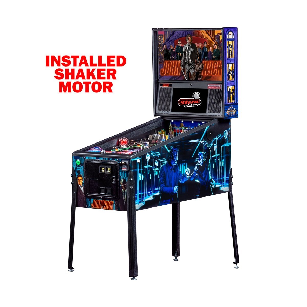 Stern John Wick Pro Pinball Machine With Installed Shaker Motor