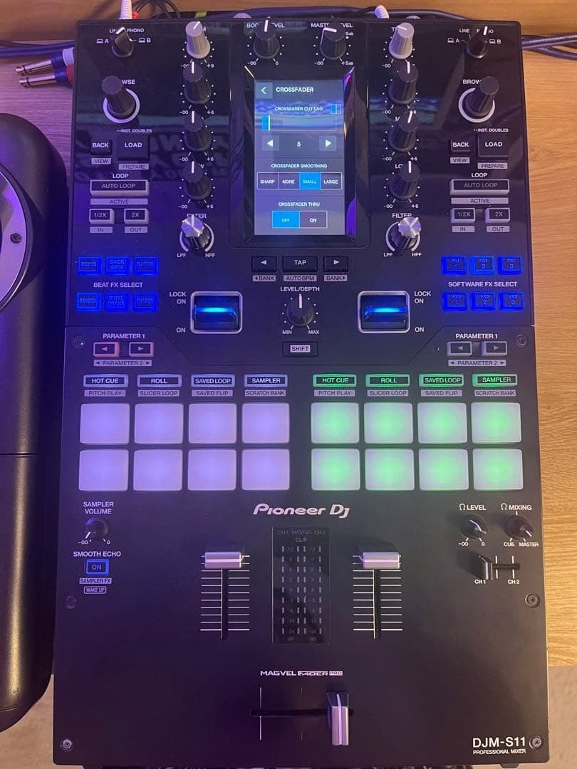 Pioneer DJ DJM-S11 Professional 2 Channel DJ Mixer Color Touch Display Black Pro