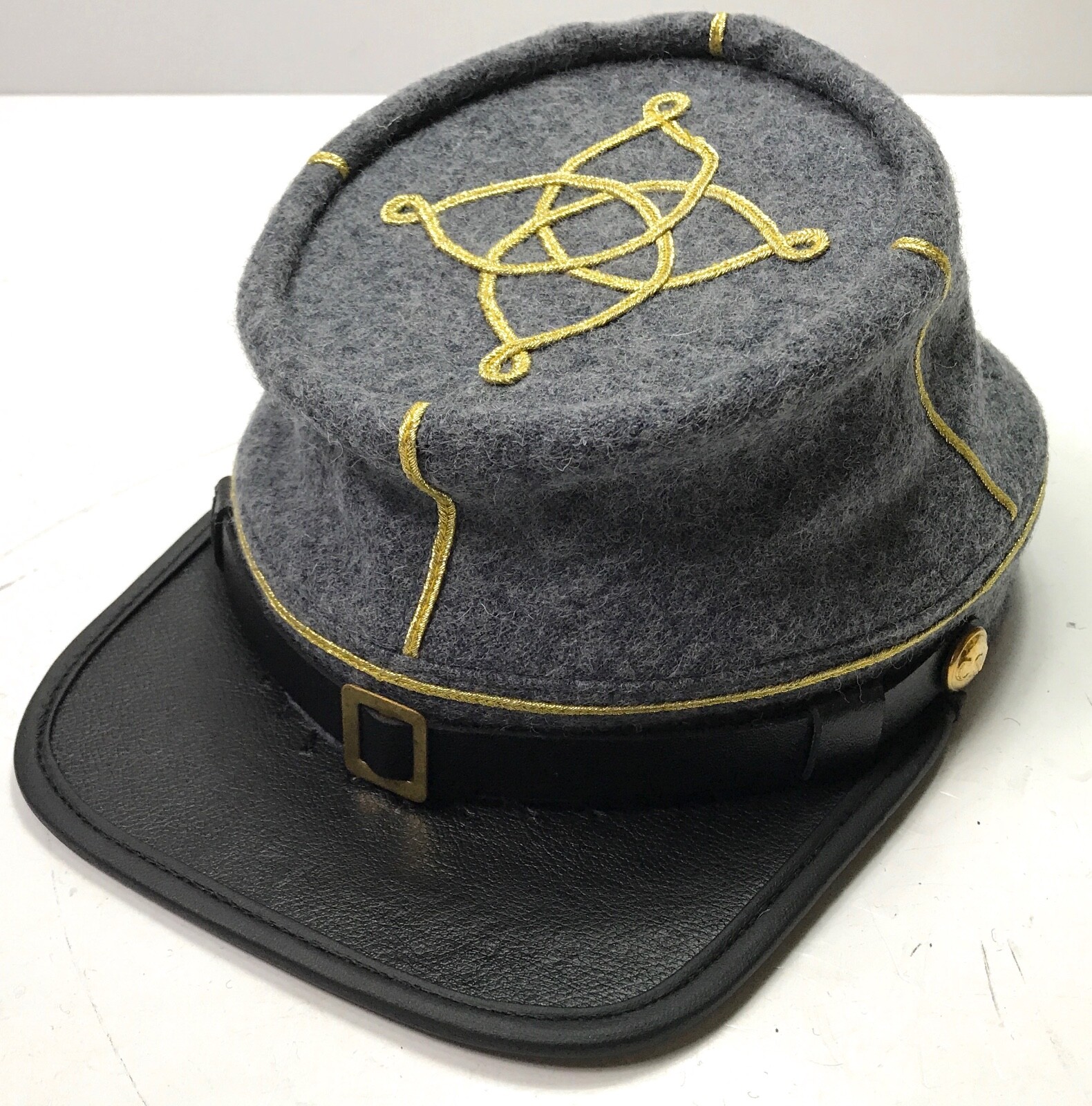 CIVIL WAR CONFEDERATE CSA LIEUTENANT INFANTRY OFFICER KEPI FORAGE CAP-MEDIUM