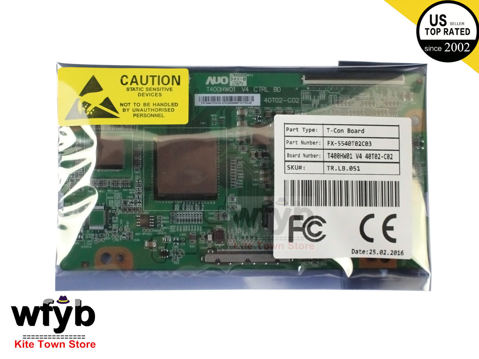Brand New T400HW01 V4 CTRL BD 40T02-C02 T-Con Board LCD Controller