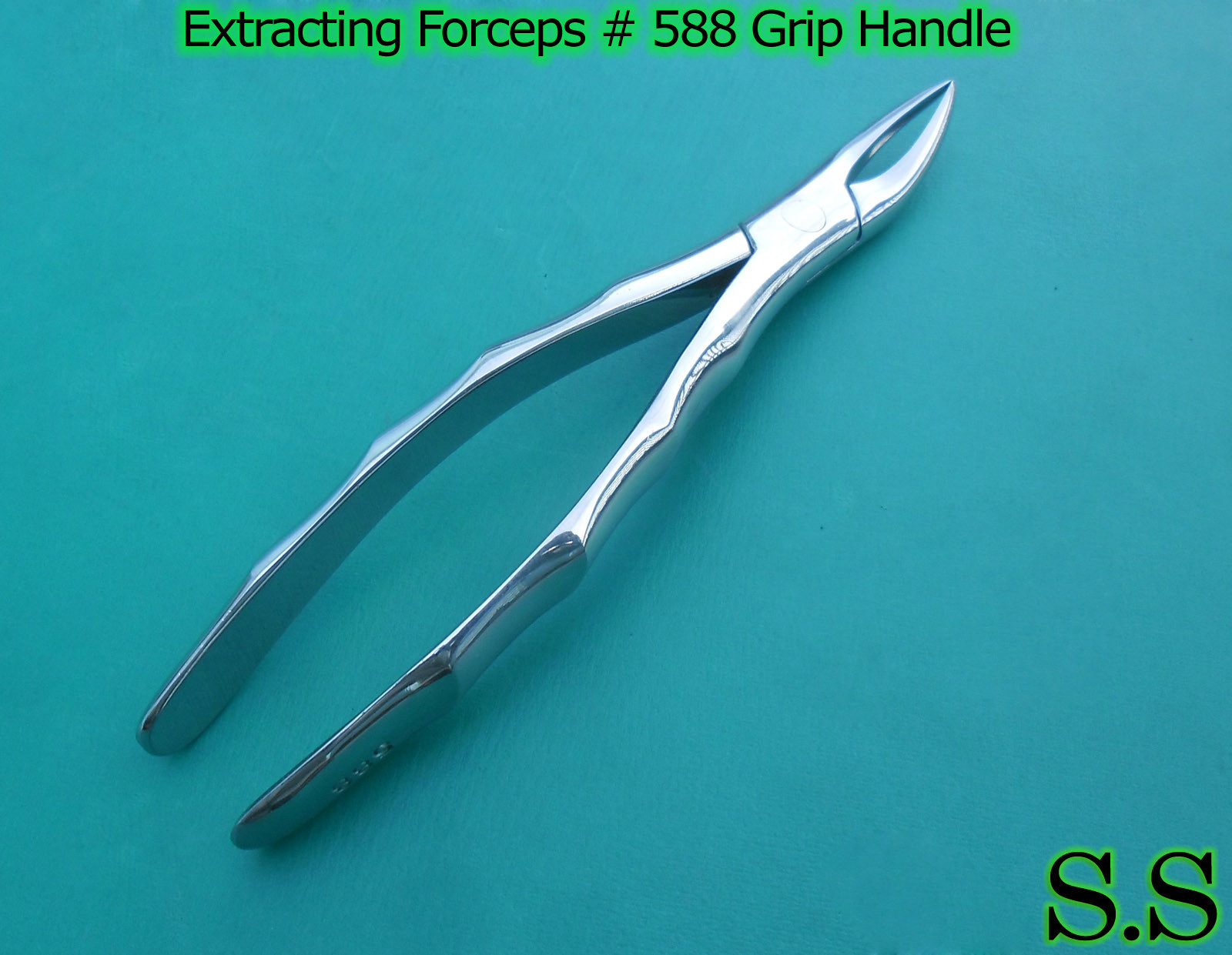 12 DENTAL EXTRACTING FORCEPS 588 WITH BETTER GRIP HANDLE SURGICAL INSTRU DN-2202