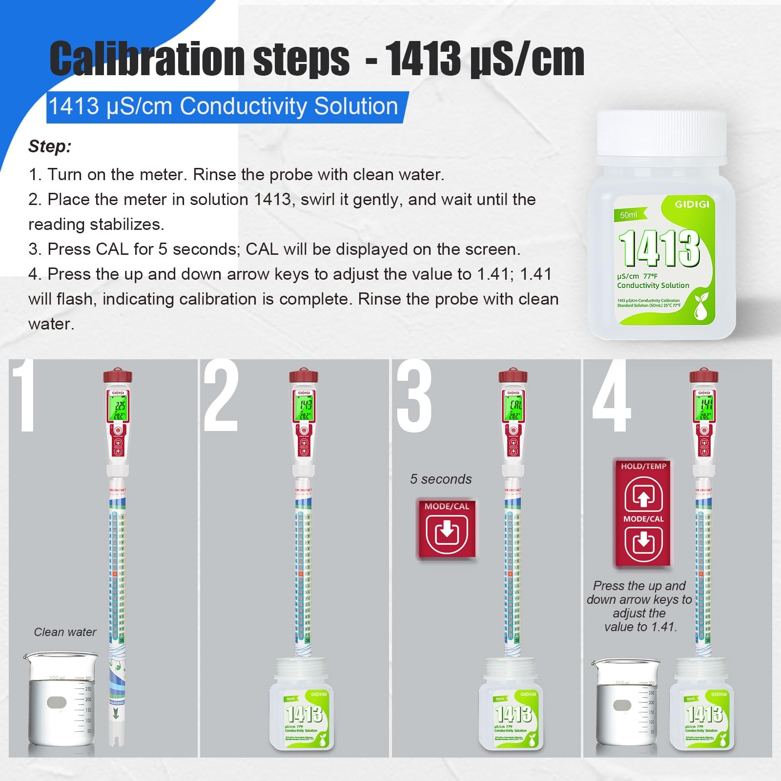 Digital pH Tester for Water, Meter Hydroponic TDS EC...