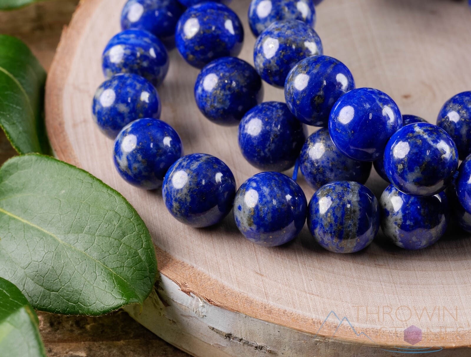 LAPIS LAZULI Crystal Bracelet - Bright Blue, Round Beads, Beaded Jewelry, E0592