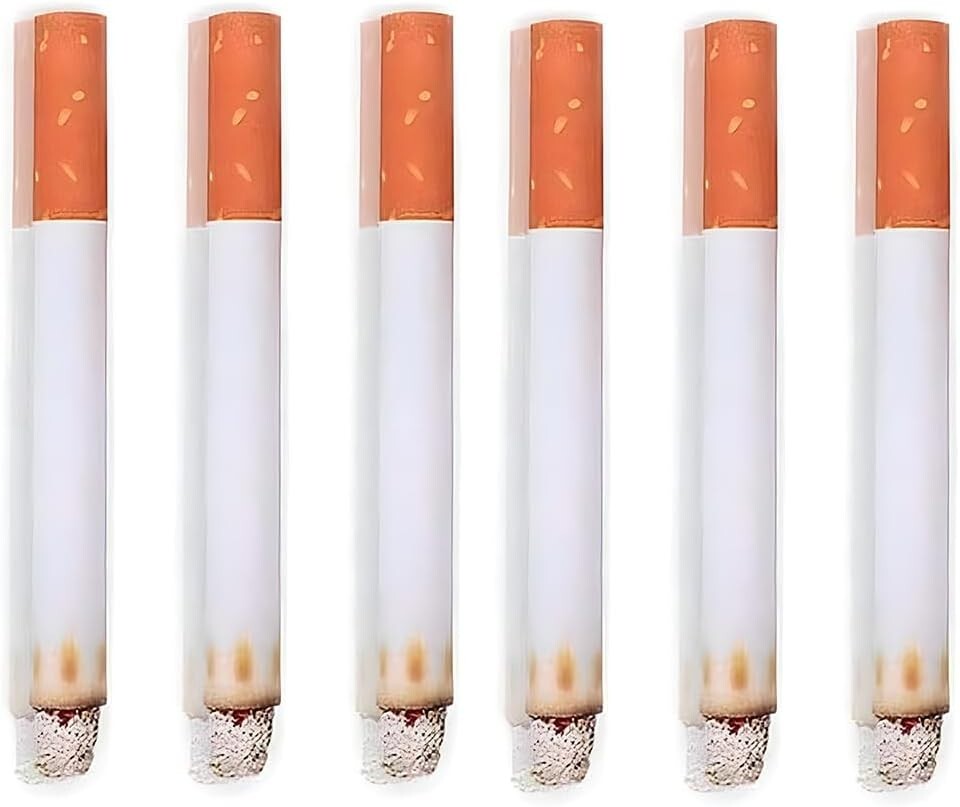 6 Fake Puff Cigarettes - Fake Magic Smoke Trick Gag Prop Costume Accessory Toy