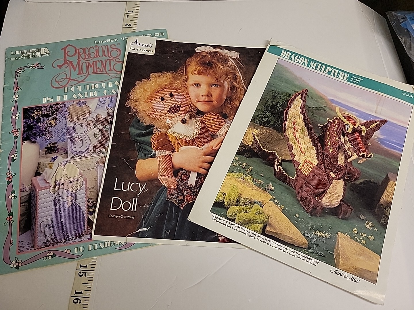 Lot of 3 Plastic Canvas Books ITEM NMBR PDL