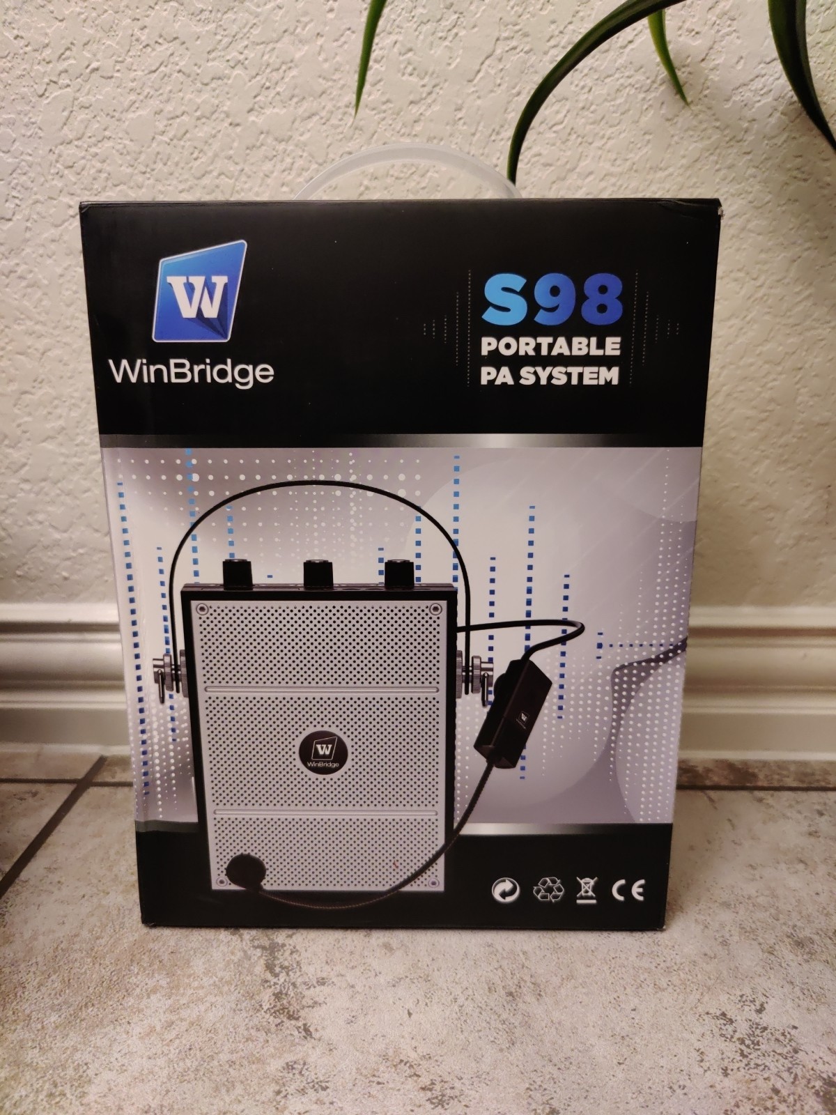 WinBridge S98 Silver Black Wireless Voice Amplifier Portable Bluetooth PA System