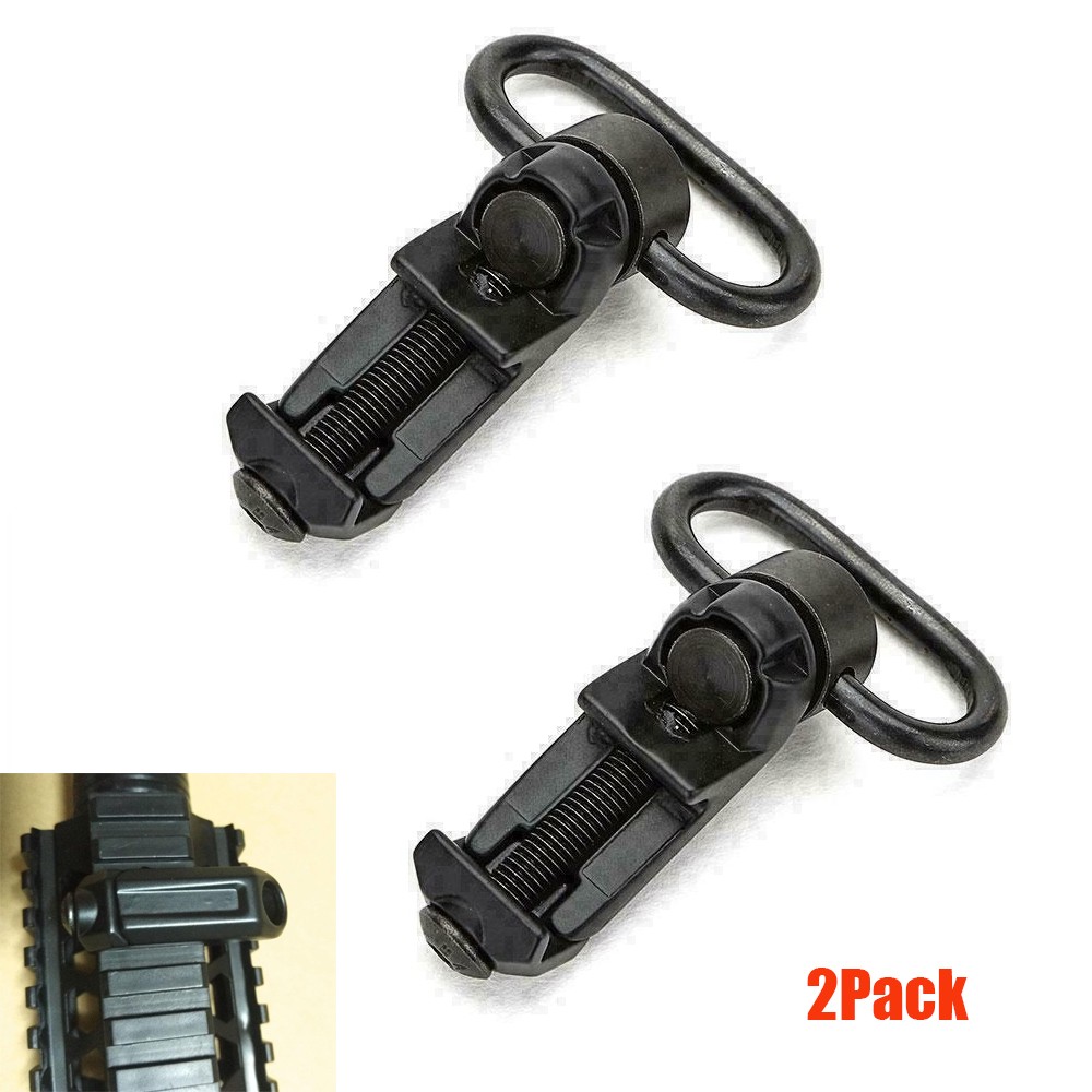 2X QD Sling Swivel Attachment Low Profile Tactical 45Degree Picatinny Rail Mount