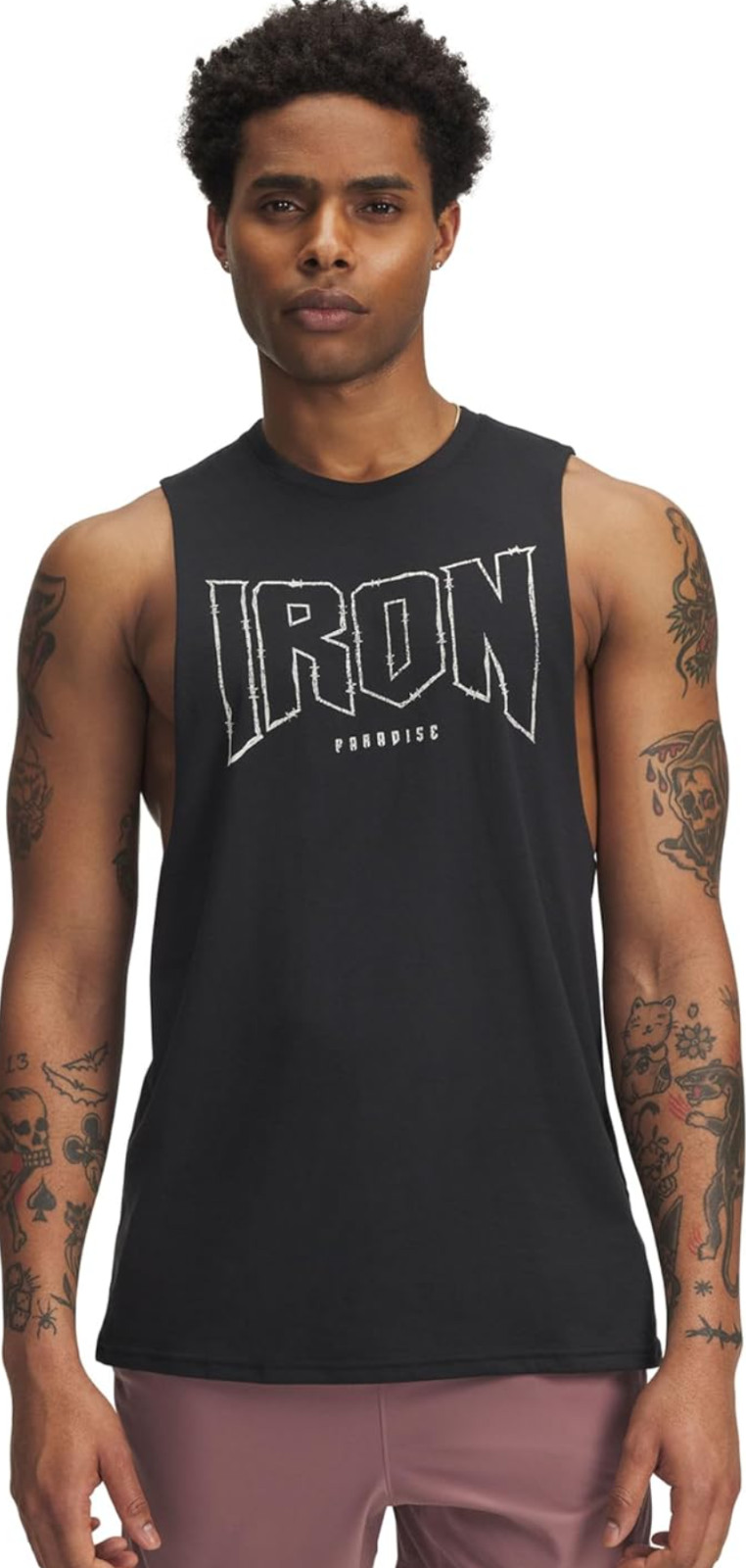 NEW Under Armour Project Rock Tank Top Iron Paradise Sleeveless Shirt 6006257 LG
