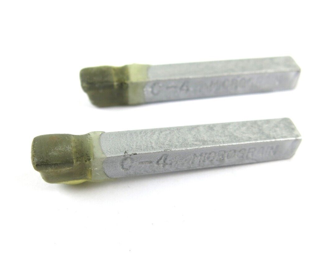 2pcs ACT C-4 Micrograin Carbide Brazed Lathe Tool Bits Square Nose 1/4" Shank