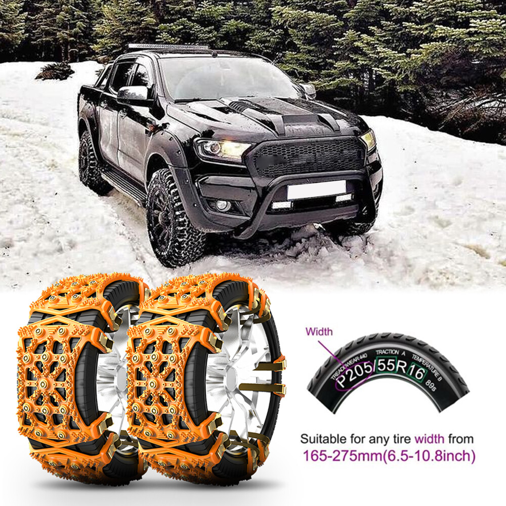 For Ford Ranger F-150 6PC Wheel Tire Snow Chains Anti-Skid Winter Emergency Kit