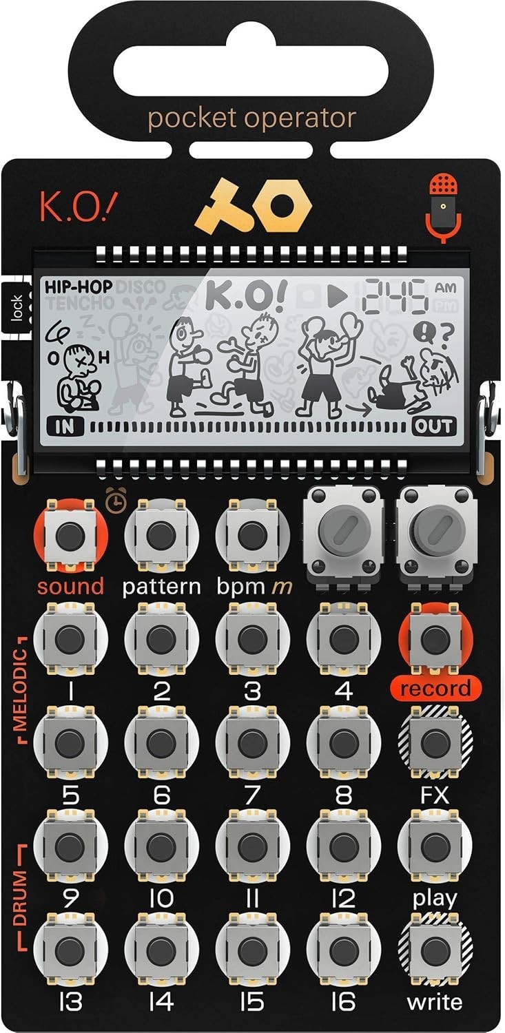 Compact PO-33 K.O.! Sampler & Drum Machine with 40 Sec Memory, Built-In Effects