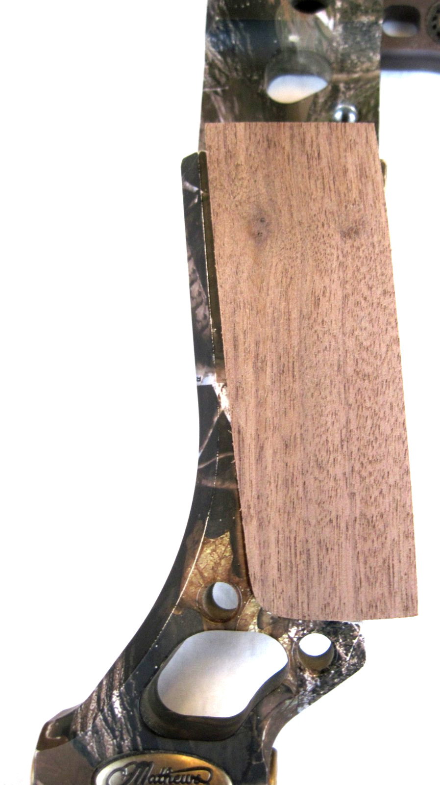 Archery Bow Wood RH Walnut Riser-Fit Grip Block fits Mathews Drenalin Switchback