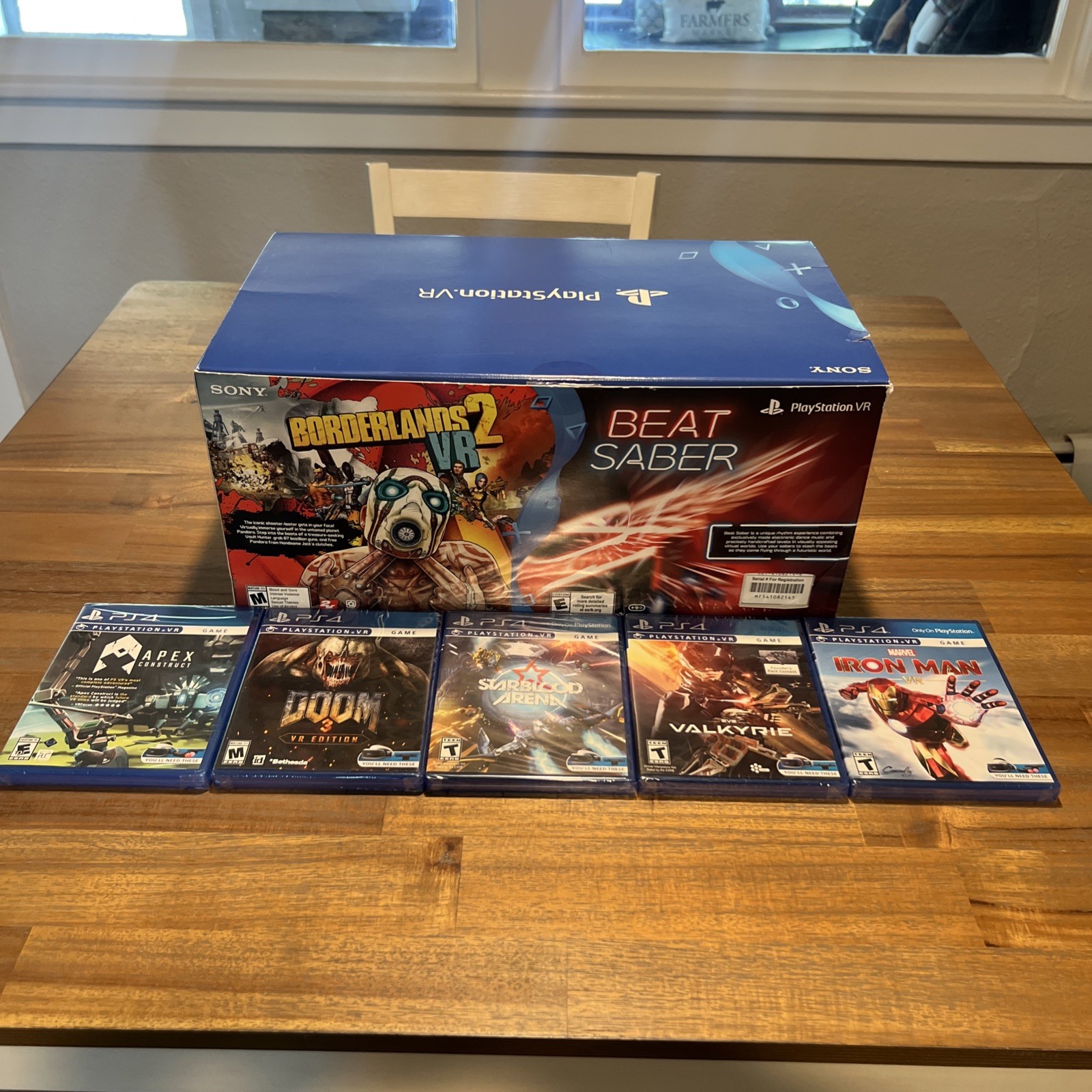 PS4 VR - (5 sealed games included) Borderlands 2 VR and Beat Saber not included