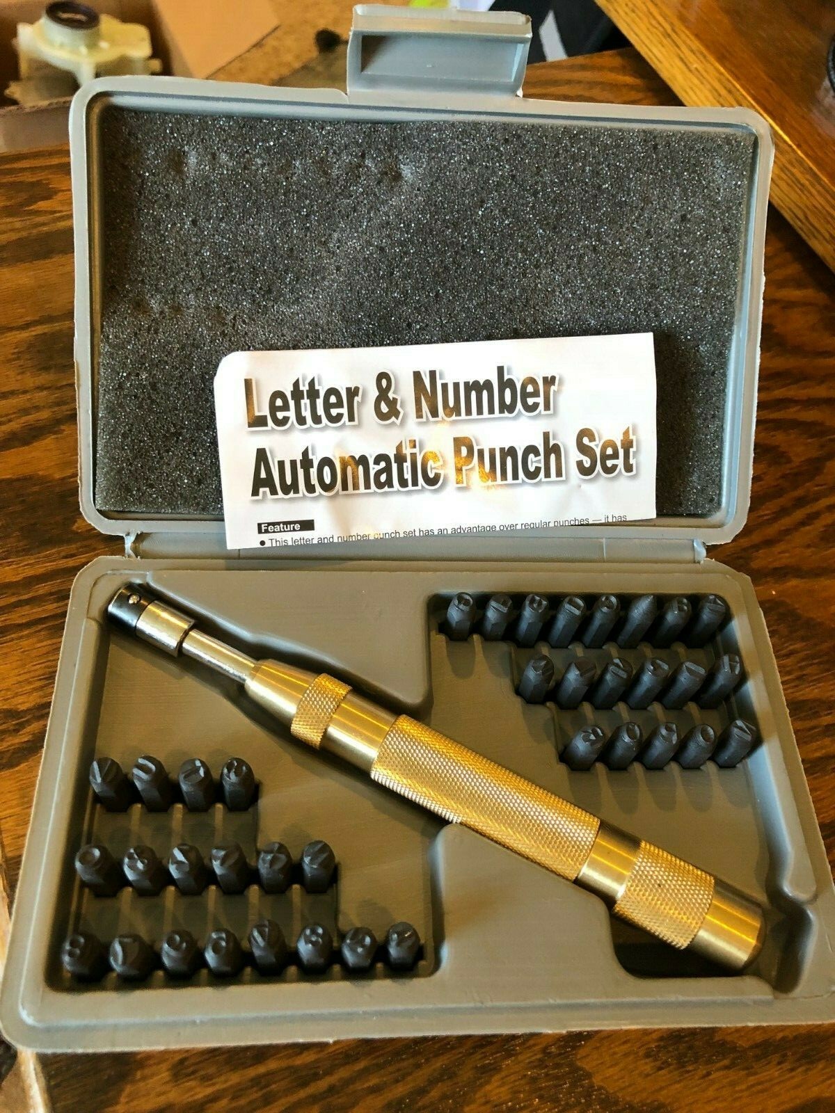 Hobby Number and Letter Stamping Set Automatic Punch Crafts 38 Pieces
