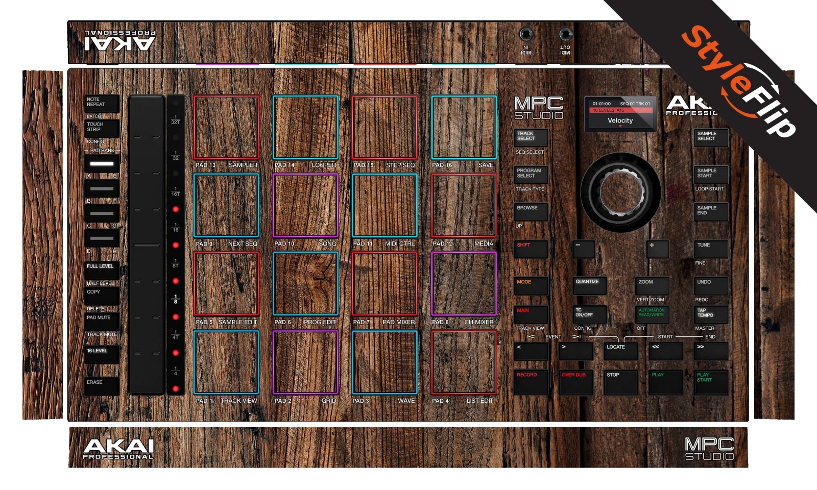 Akai MPC Studio 2 | Wood 3 | Protective Decal | StyleFlip Skins